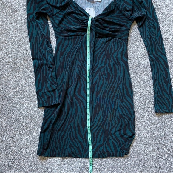 All in Favor Emerald Zebra Bodycon Mini Dress - Picture 13 of 16